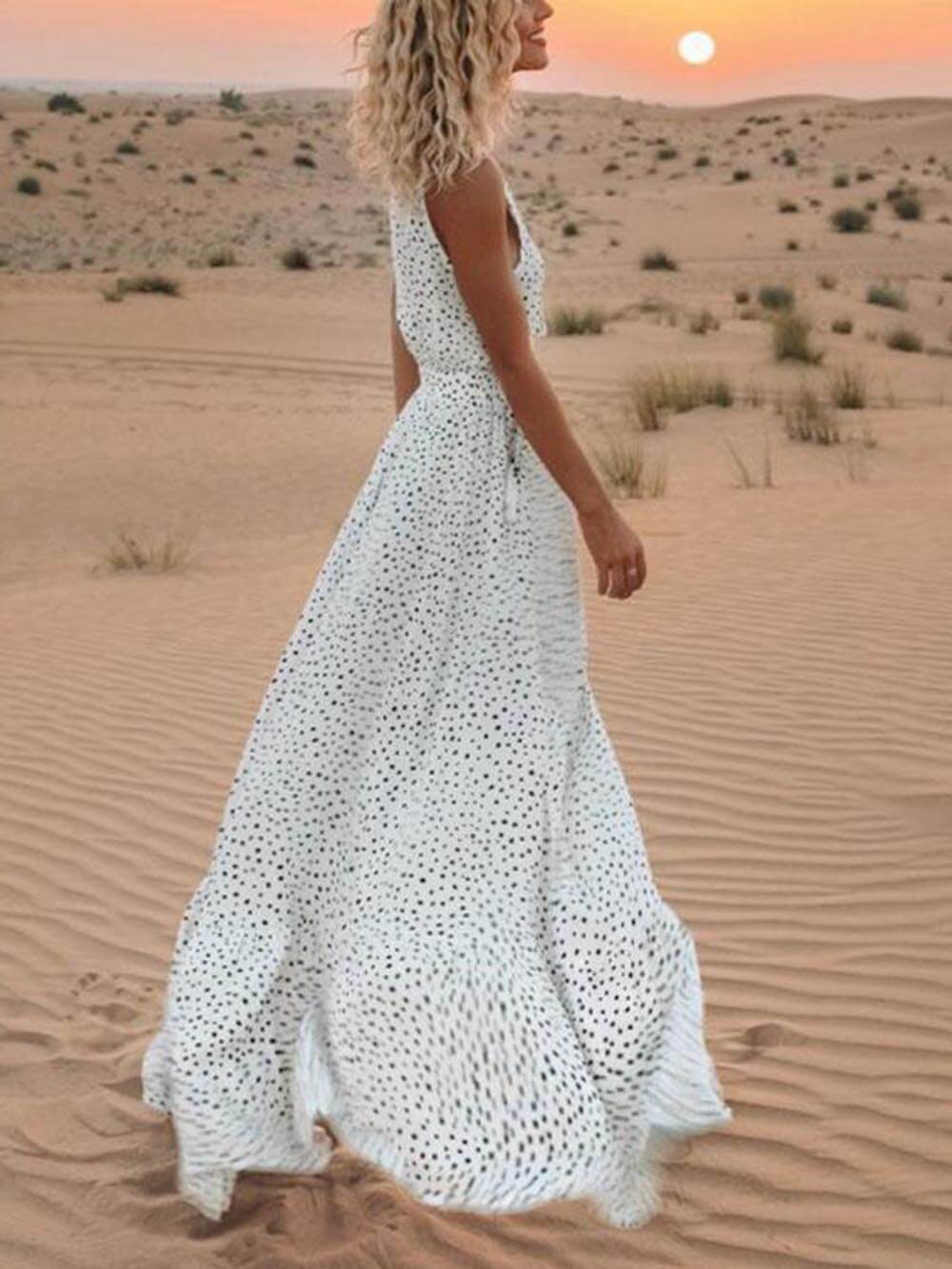Beau- Polka-Dot Maxi Dress