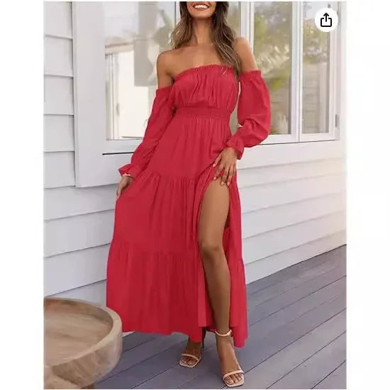 Marisse™ | High-Slit Lace Evening Dress